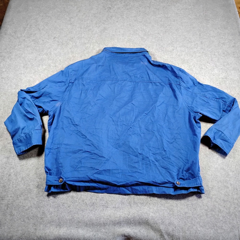 Vintage Polo Ralph Lauren Mens XXL Blue Cotton‎ Harrington Zip Jacket Red Pony - Picture 10 of 13